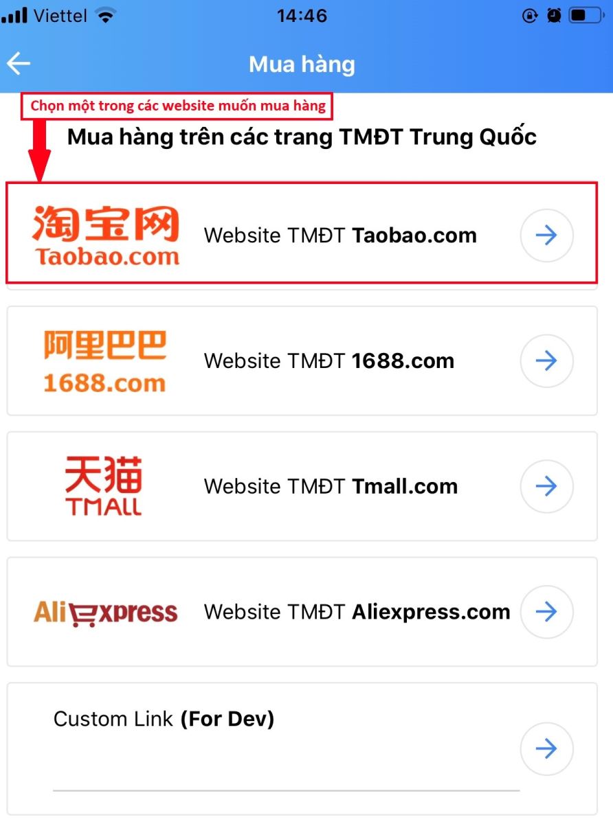 hướng dẫn mua hàng taobao -Tmall-1688 trên điện thoại